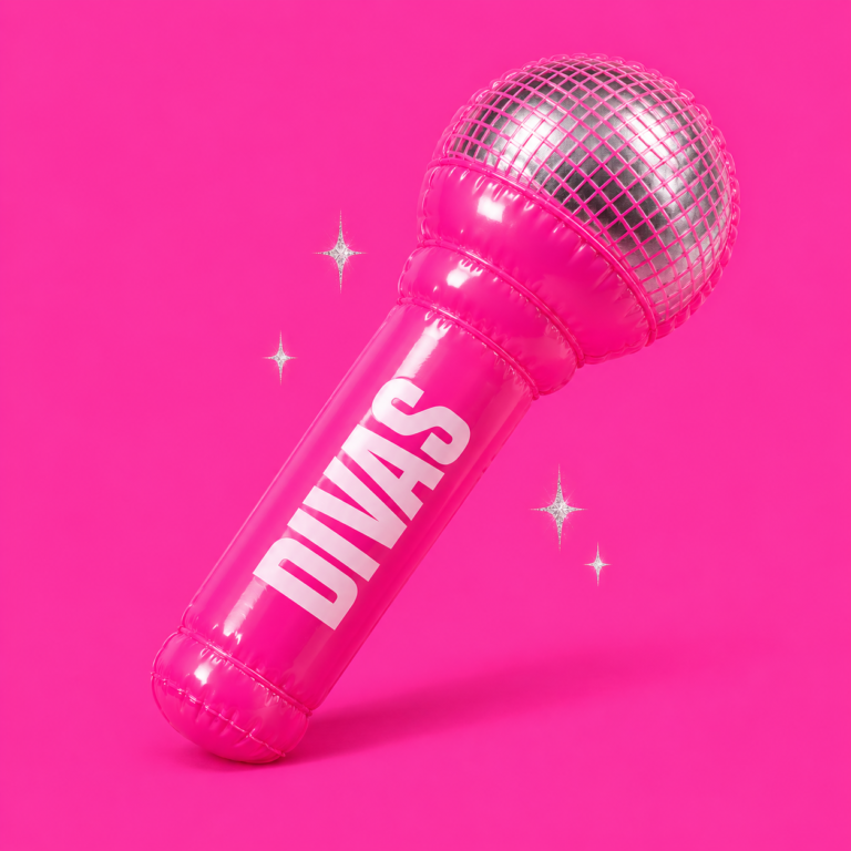 Pink inflatable Divas microphone